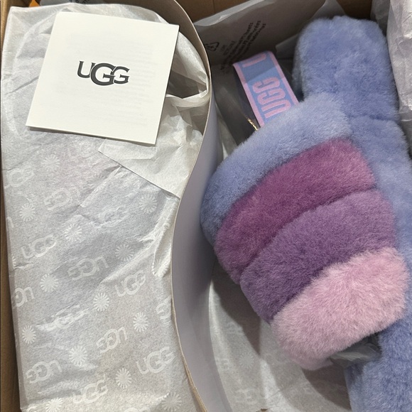 UGG Fluff Yeah Purple Slide Slippers - Picture 3 of 4